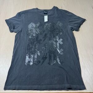 Anthropologie AC/DC Graphic T-Shirt Band Tee Rock and Roll‎ Black XS